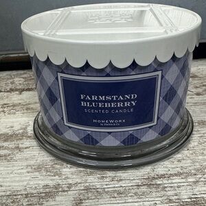HOMEWORX HARRY SLATKIN “FARMSTAND BLUEBERRY” 4 WICK 18oz CANDLE NWT!!
